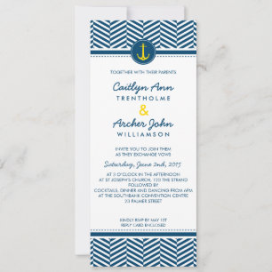 Invitación BODA INVITAR el anclaje náutico de la marina de co