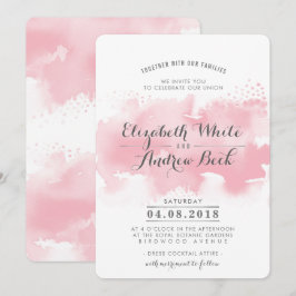 Invitación BODA INVITAR moda elegante acuarela color de rosa