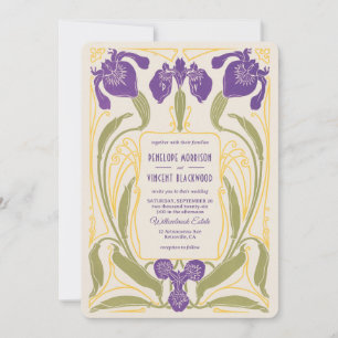 Invitación Boda Iris Art Nouveau con estilo