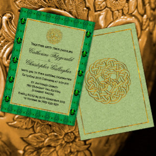 Invitación Boda irlandés Emerald Green