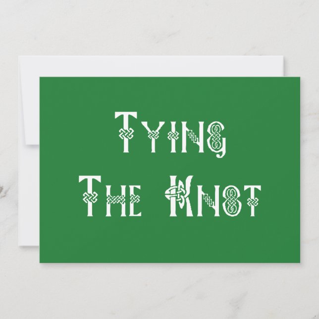 Invitación Boda irlandés que ata el nudo (Anverso)
