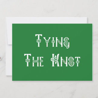 Invitación Boda irlandés que ata el nudo