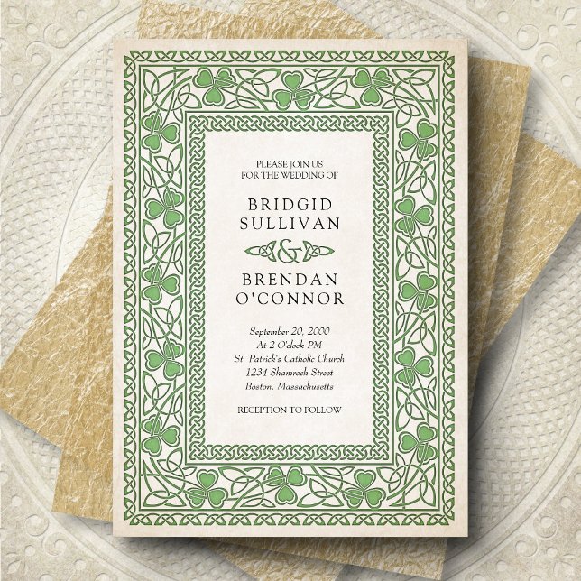 Invitación Boda irlandesa del día de San Patricio (Subido por el creador)