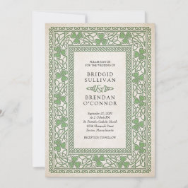 Invitación Boda irlandesa del día de San Patricio