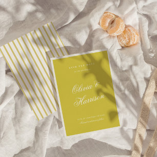 Invitación Boda Isla Cítrica Dinero Antiguo Guardar la Fecha