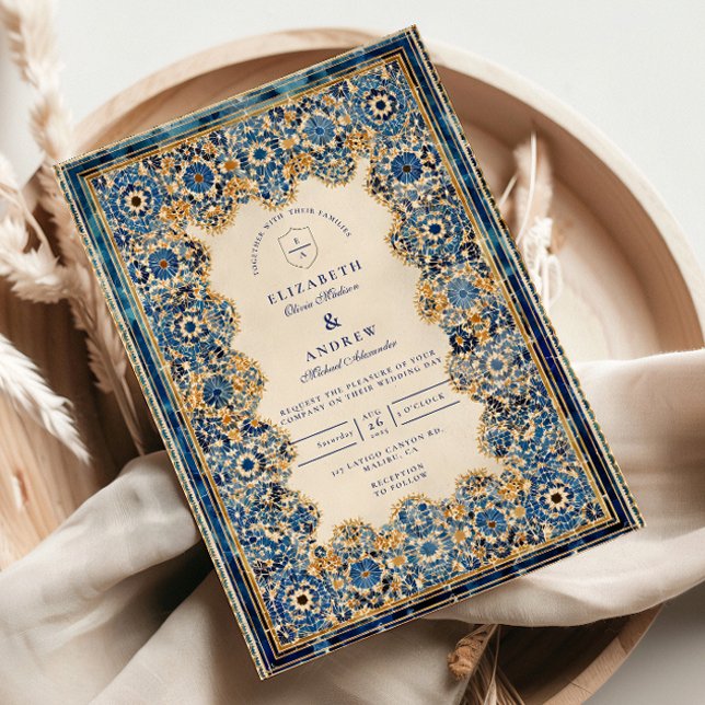 Invitación Boda Islámica Azul Real (Subido por el creador)