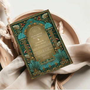 Invitación Boda Islámica con Arco Floral
