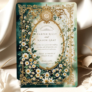 Invitación Boda Islámica Daisy con Detalles de Oro Falso