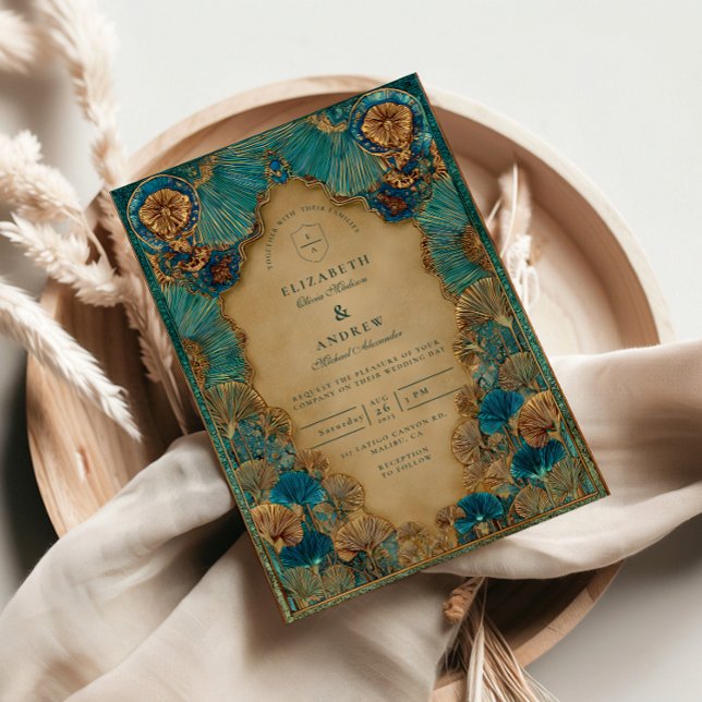 Invitación Boda Islámica de Oro Esmeralda (Subido por el creador)