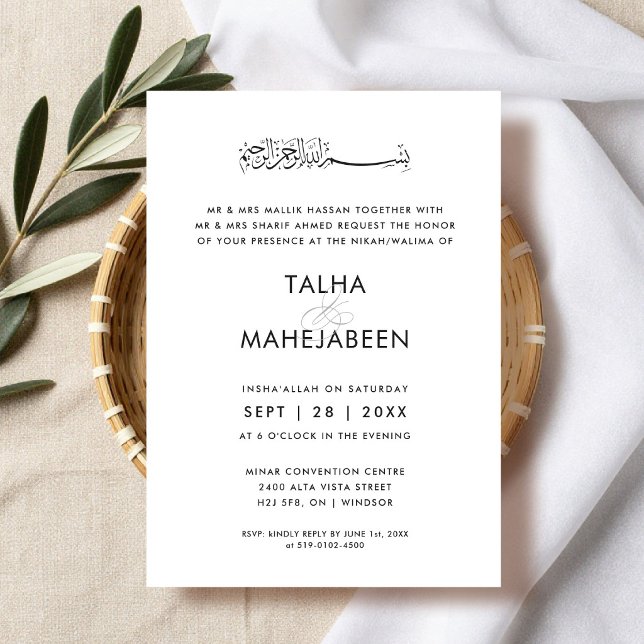 Invitación Boda Islámica Moderna, Elegante y Simple (Subido por el creador)
