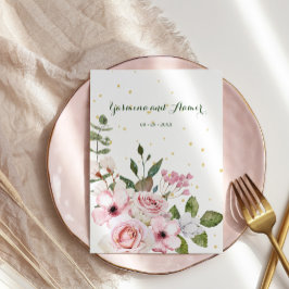 Invitación Boda Islámico Bismillah Elegante Foliage Floral