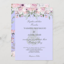 Boda islámico de estilo floral púrpura de Bismilla
