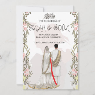 Invitación Boda islámico de Moden, nikah, walima, invitar