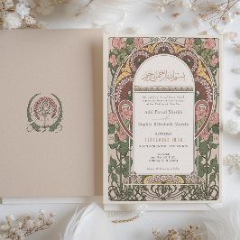 Invitación Boda islámico inspirado en el Art Nouveau
