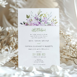 Invitación Boda Islámico Lilac Musulmán