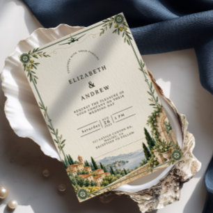 Invitación Boda italiana de destino botánico