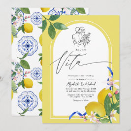Invitación "Boda Italiana de Limón y Baldosa 'La Dolce Vita'"