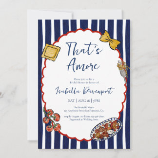 Invitación Boda Italiana de Pasta That's Amore Despedida de S