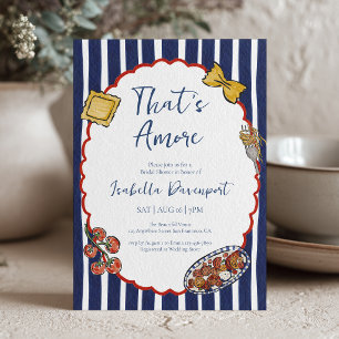 Invitación Boda Italiana de Pasta That's Amore Despedida de S