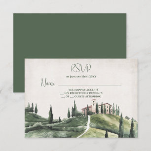 Invitación Boda italiana en la ladera de la colina de chipre 
