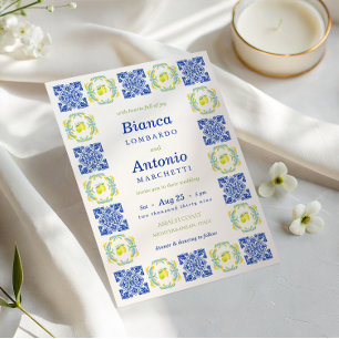 Invitación Boda italiano Amalfi Coast Lemon Tile