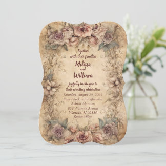 Invitación Boda italiano de época