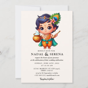 Invitación boda janmashtami