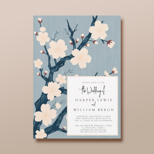 Invitación Boda japonés de flores de cerezo