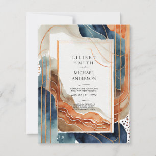 Invitación Boda japonés escandinavo Resumen Naturaleza