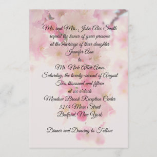 Invitación Boda japonesa de la flor de cerezo