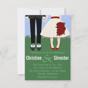 Invitación Boda Jardín, boda 3.5x5