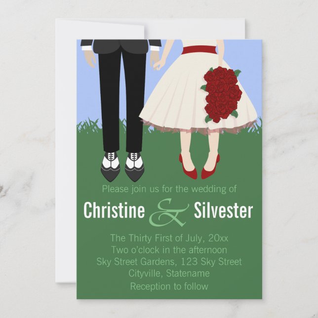 Invitación Boda Jardín, boda 5x7 (Anverso)