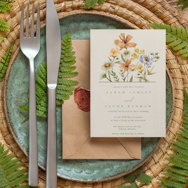 Invitación Boda Jardín Botánico de Flores Silvestres (Subido por el creador)