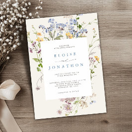 Invitación Boda Jardín de la Flor Silvestre de primavera de b