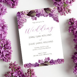 Invitación Boda Jardín de Primavera Lilac