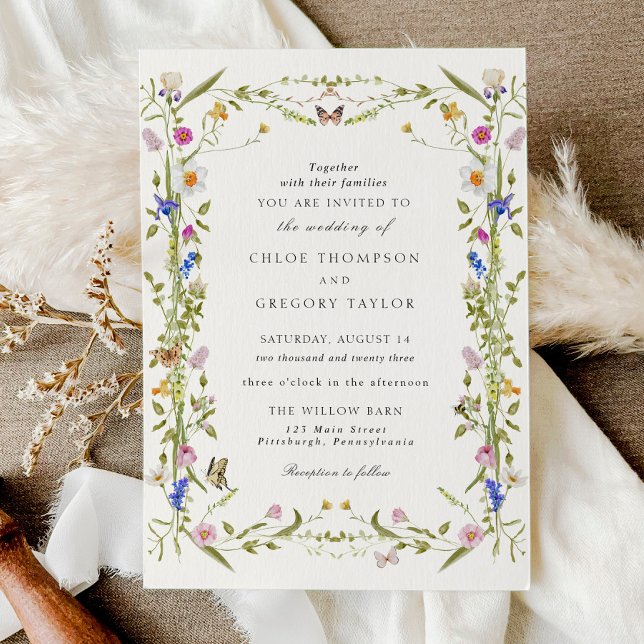 Invitación Boda Jardín Elegante de Flor Silvestre (Subido por el creador)