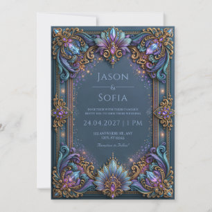 Invitación Boda Joya de Filigrana de Amatista