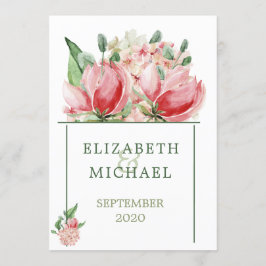 Invitación Boda judío Chuppah elegante floral moderna