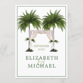 Invitación Boda judío Chuppah Elegante Palm Moderno