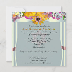 Invitación Boda judío con dosel floral