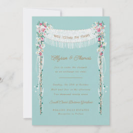 Invitación Boda judío romántico bajo el Chuppah