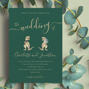 Invitación Boda Jurásica de Dinosaurios
