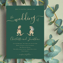 Invitación Boda Jurásico de Dinosaurio