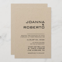 Boda Kraft formal simple