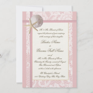 Invitación Boda Lace Pink Beach