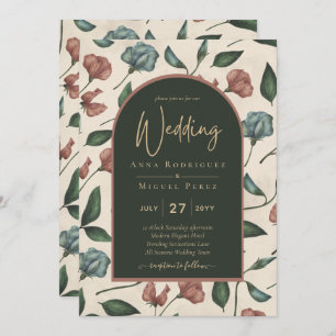 Invitación Boda LeahG Emerald Green Terracotta Gold FALL