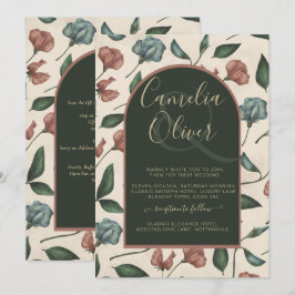 Invitación Boda LeahG Emerald Green Terracotta Gold FALL