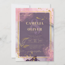 Boda LeahG® Lavender INK Mauve Purple Gold