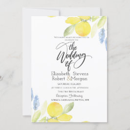 Invitación Boda Lemons de color agua