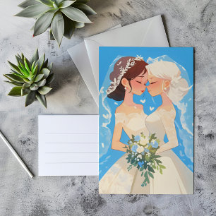 Invitación Boda lesbiana Anime Brides